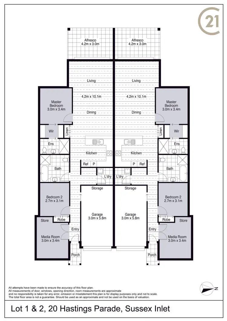 Floorplan of Homely semi-detached listing, Lot 1/20 Hastings Parade, Sussex Inlet NSW 2540