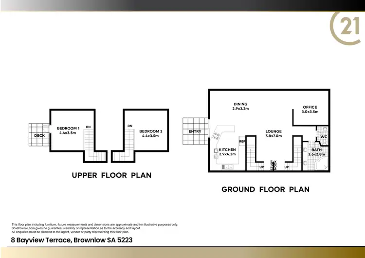 Floorplan of Homely house listing, 8 Bayview Terrace, Brownlow Ki SA 5223