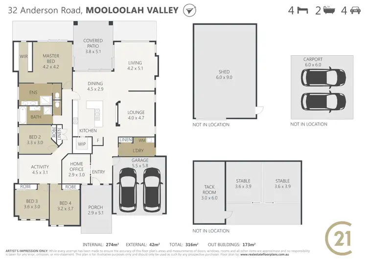 Floorplan of Homely house listing, 32 Andersen Road, Mooloolah Valley QLD 4553
