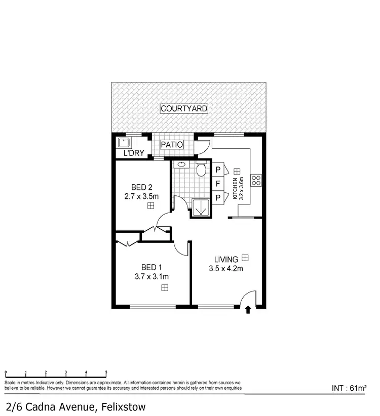 Floorplan of Homely unit listing, 2/6 Cadna Avenue, Felixstow SA 5070