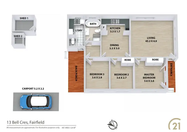 Floorplan of Homely house listing, 13 Bell Crescent, Fairfield NSW 2165