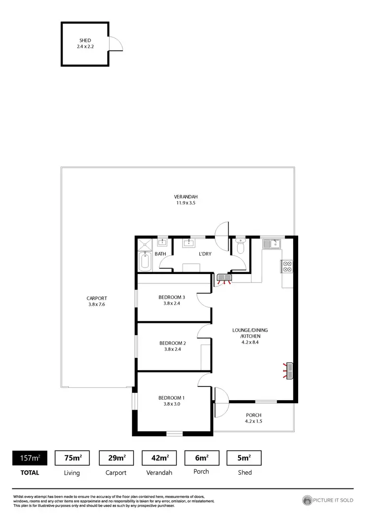 Floorplan of Homely house listing, 32 Tarakan Avenue, Broadview SA 5083