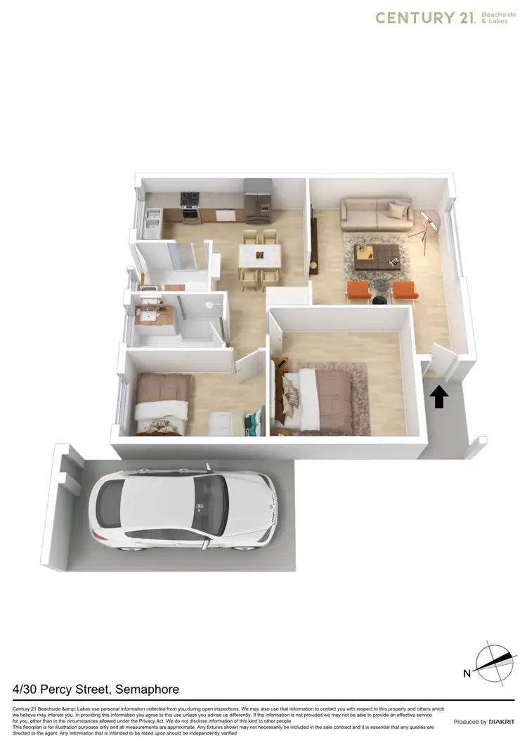 Floorplan of Homely unit listing, 4/30 Percy Street, Semaphore SA 5019
