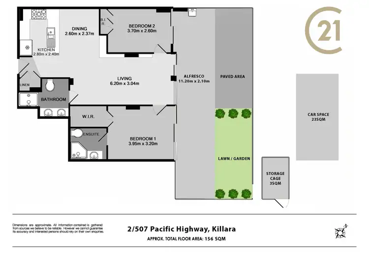 Floorplan of Homely apartment listing, 2/497 Pacific Highway, Killara NSW 2071