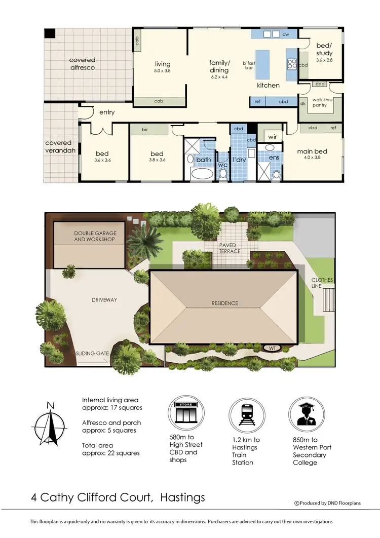 Floorplan of Homely house listing, 4 Cathy Clifford Court, Hastings VIC 3915