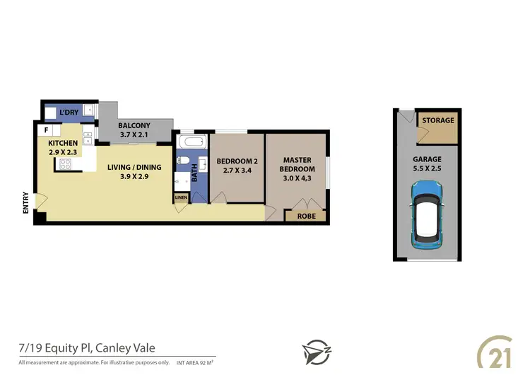 Floorplan of Homely apartment listing, 7/19 Equity Place, Canley Vale NSW 2166