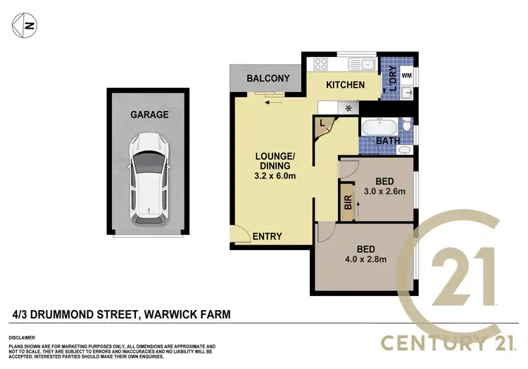 Floorplan of Homely unit listing, 4/3 Drummond Street, Warwick Farm NSW 2170