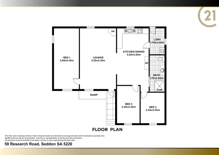 Floorplan of Homely house listing, 59 Research Centre Road, Seddon SA 5223