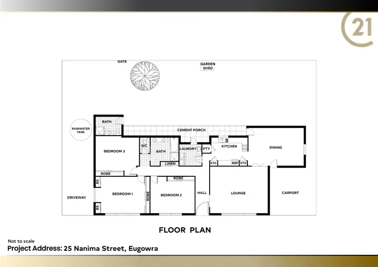 Floorplan of Homely rural property listing, 25 Nanima Street, Eugowra NSW 2806