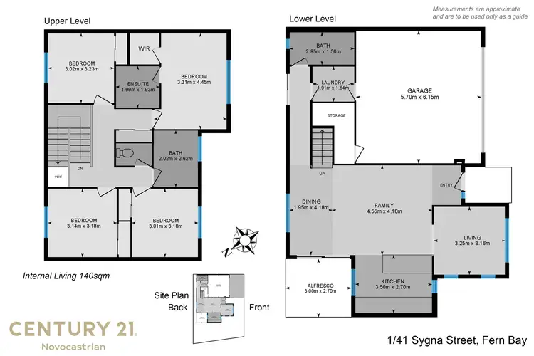 Floorplan of Homely semi-detached listing, 1/41 Sygna Street, Fern Bay NSW 2295