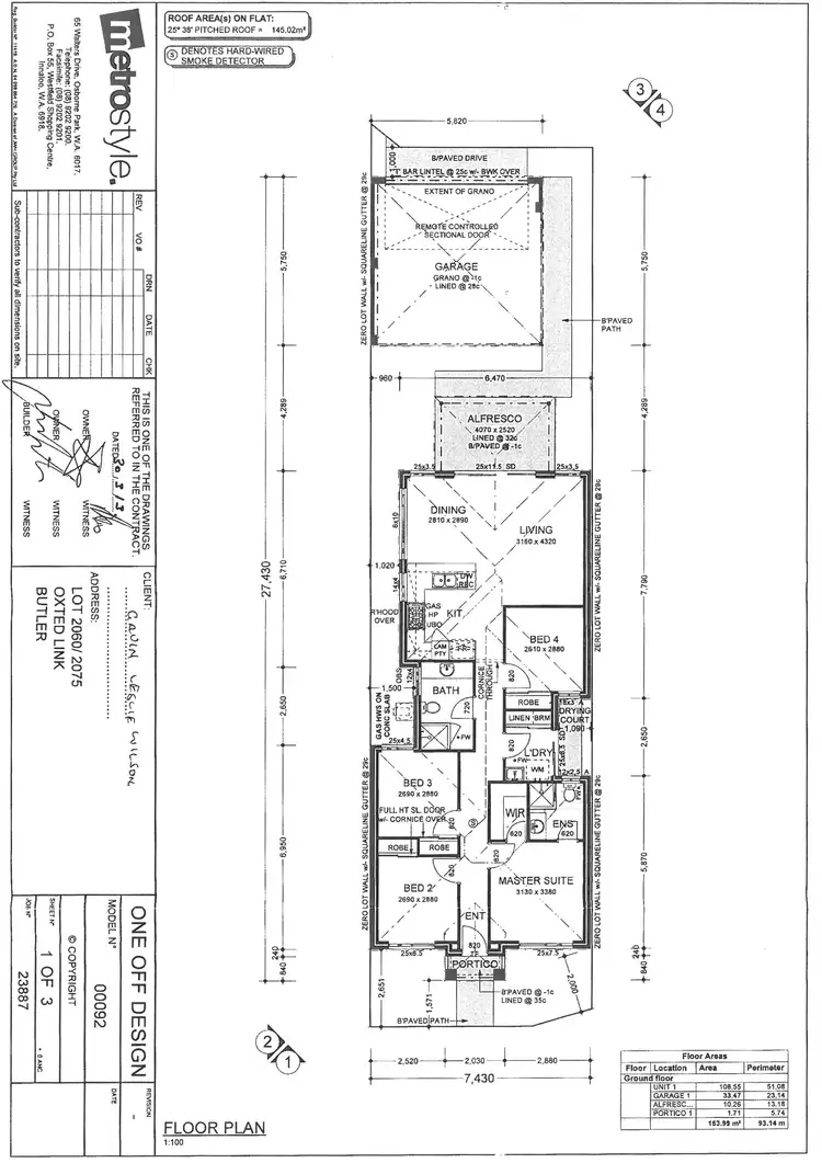 Floorplan of Homely house listing, 5 Oxted Link, Butler WA 6036