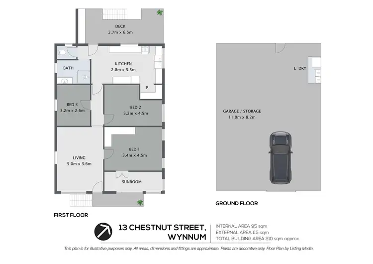 Floorplan of Homely rural property listing, 13 Chestnut Street, Wynnum QLD 4178