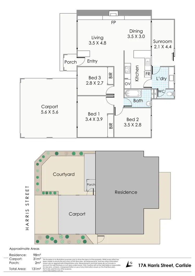 Floorplan of Homely house listing, 17A Harris Street, Carlisle WA 6101