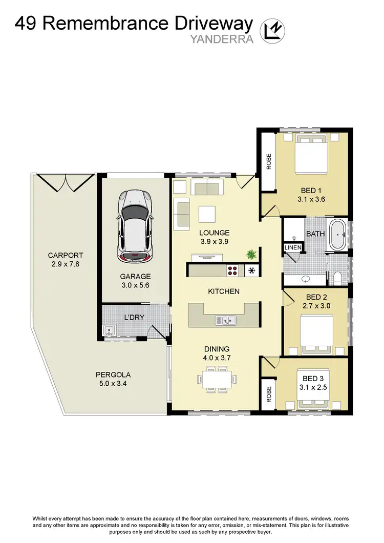 Floorplan of Homely house listing, 49 Remembrance Driveway, Yanderra NSW 2574