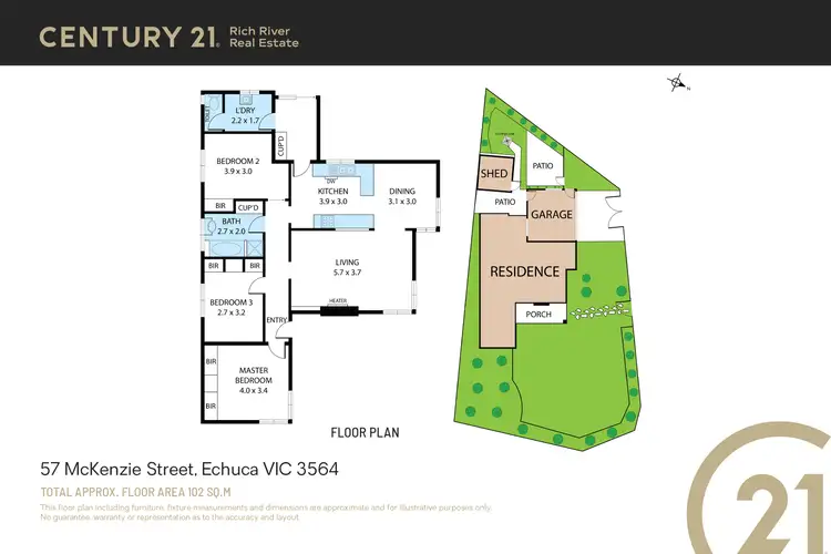 Floorplan of Homely house listing, 57 McKenzie Street, Echuca VIC 3564