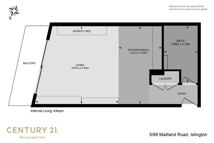 Floorplan of Homely apartment listing, 5/88 Maitland Road, Islington NSW 2296