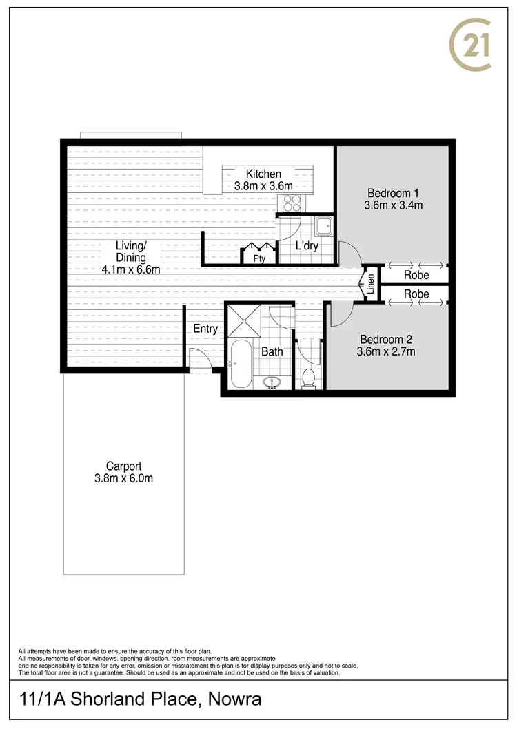 Floorplan of Homely unit listing, 11/1A Shorland Place, Nowra NSW 2541