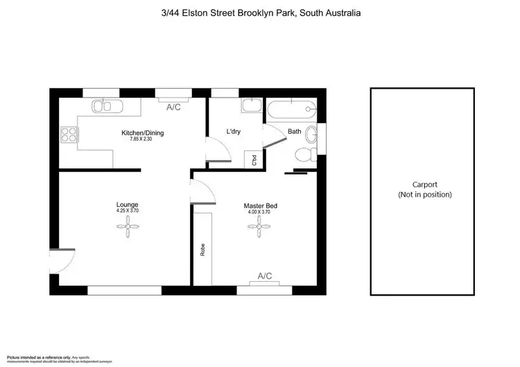 Floorplan of Homely unit listing, 3/44 Elston Street, Brooklyn Park SA 5032