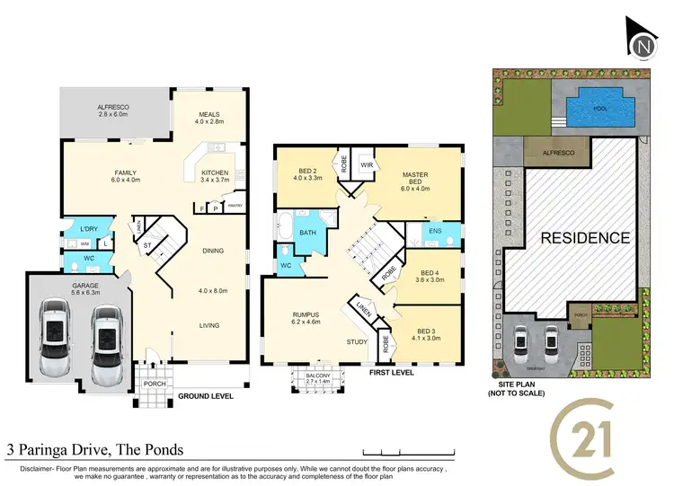 Floorplan of Homely house listing, 3 Paringa Drive, The Ponds NSW 2769