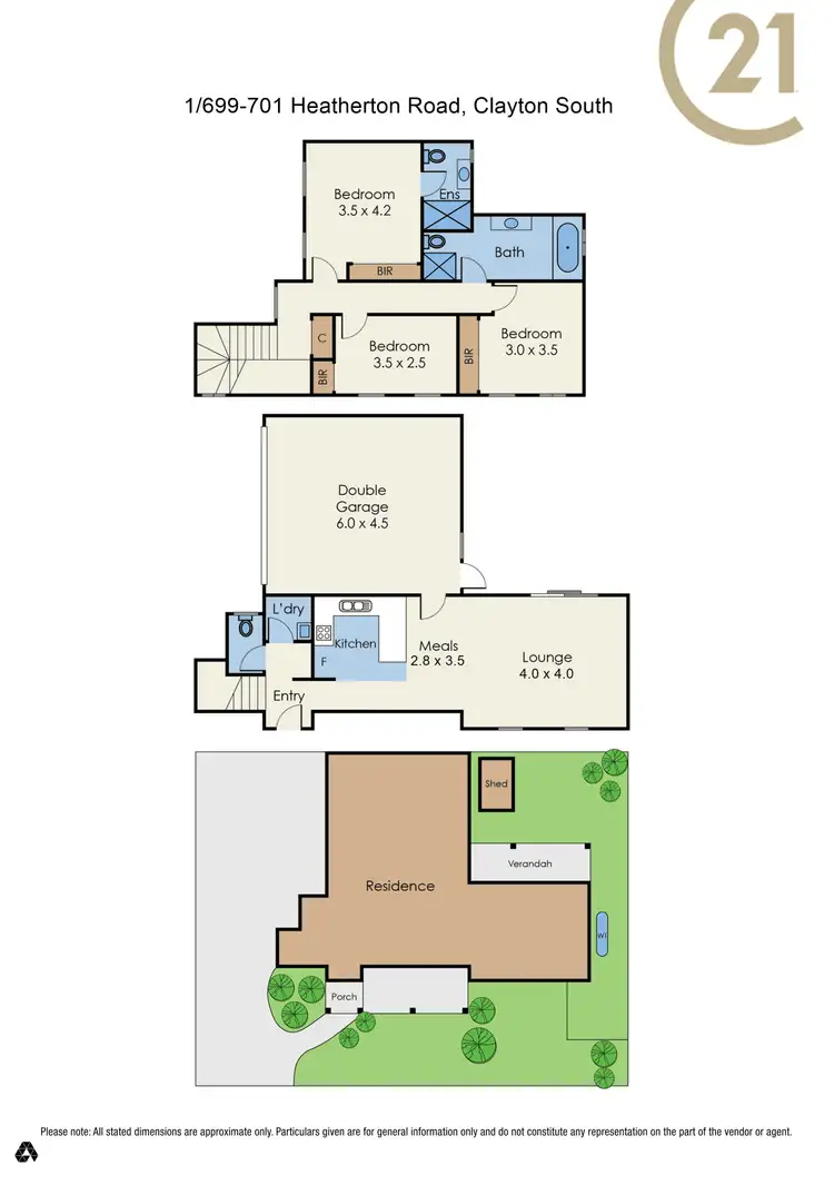 Floorplan of Homely townhouse listing, 1/699-701 Heatherton Road, Clayton South VIC 3169