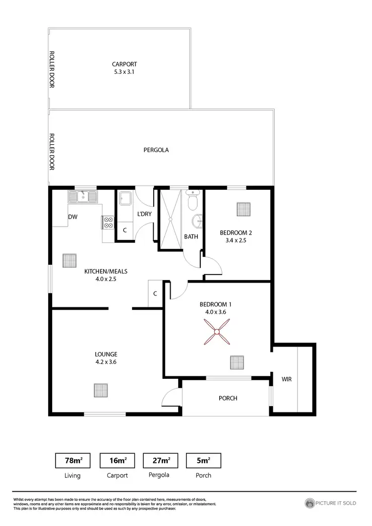 Floorplan of Homely unit listing, 8/88 Lyons Road, Holden Hill SA 5088
