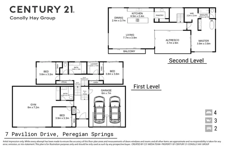 Floorplan of Homely house listing, 7 Pavilion Drive, Peregian Springs QLD 4573