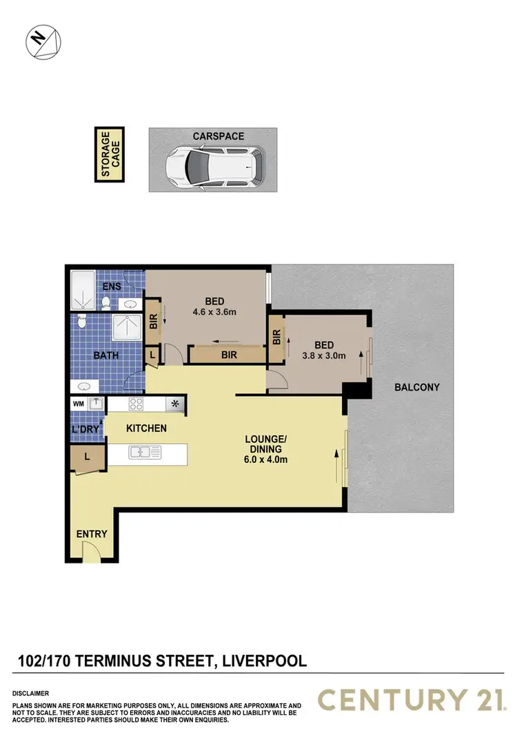 Floorplan of Homely apartment listing, 102/170 Terminus Street, Liverpool NSW 2170