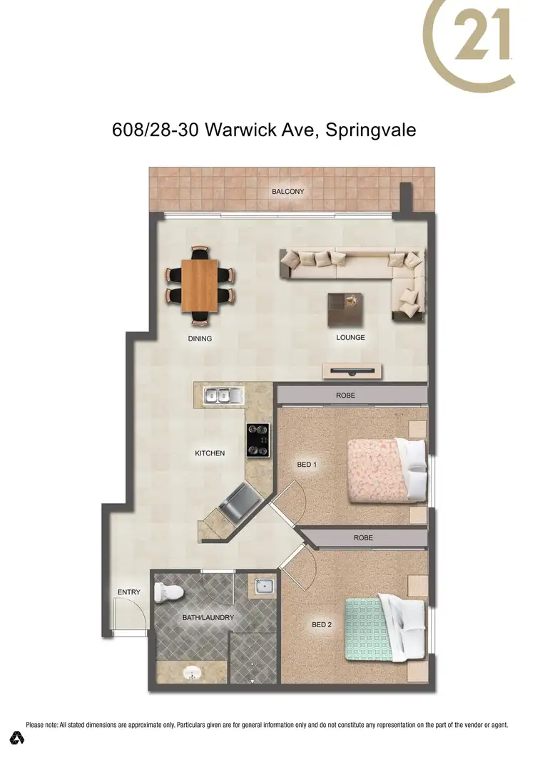 Floorplan of Homely unit listing, 608/28-30 Warwick Avenue, Springvale VIC 3171