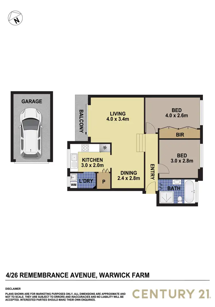 Floorplan of Homely unit listing, 4/26 Rembrance Drive, Warwick Farm NSW 2170