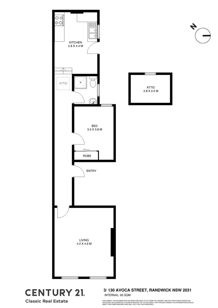 Floorplan of Homely apartment listing, 3/130 Avoca Street, Randwick NSW 2031