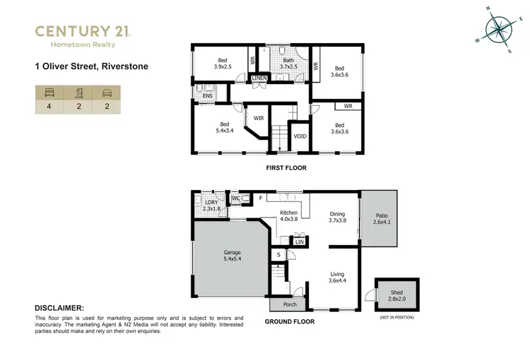 Floorplan of Homely house listing, 1 Oliver Street, Riverstone NSW 2765