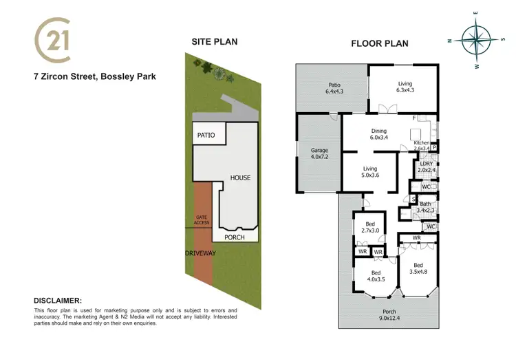 Floorplan of Homely house listing, 7 Zircon Street, Bossley Park NSW 2176