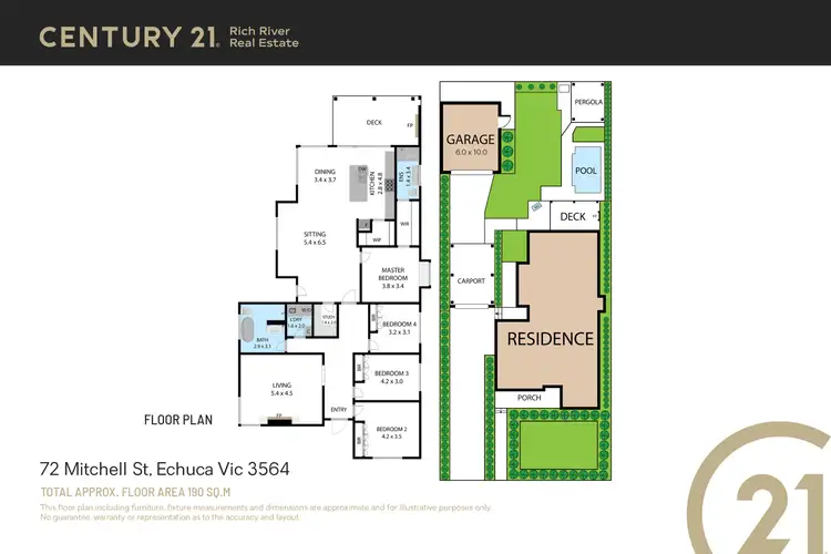 Floorplan of Homely house listing, 72 Mitchell Street, Echuca VIC 3564