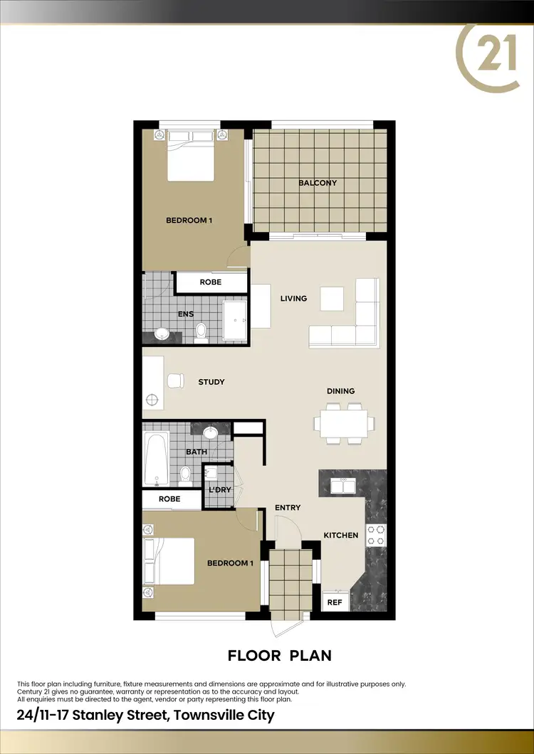 Floorplan of Homely house listing, 24/11-17 Stanley Street, Townsville City QLD 4810