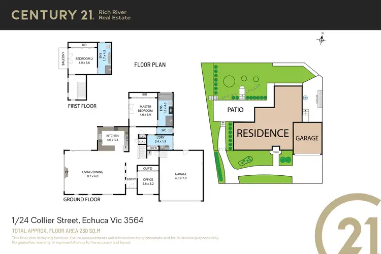 Floorplan of Homely house listing, 1/24 Collier Street, Echuca VIC 3564