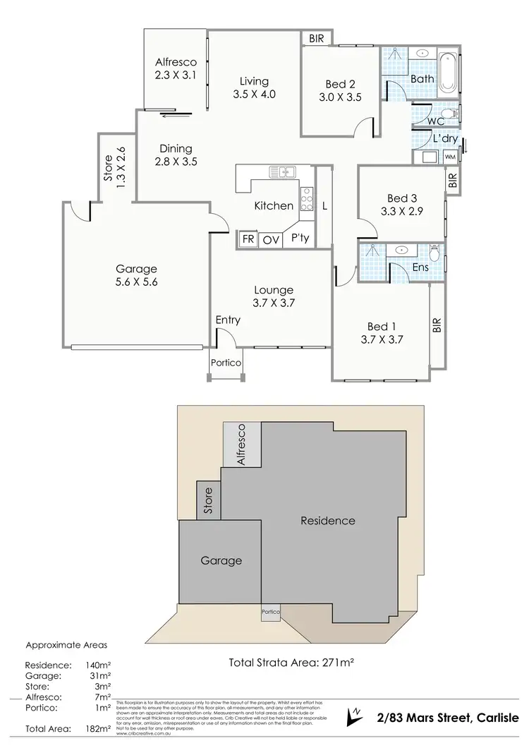 Floorplan of Homely house listing, 83B Mars Street, Carlisle WA 6101