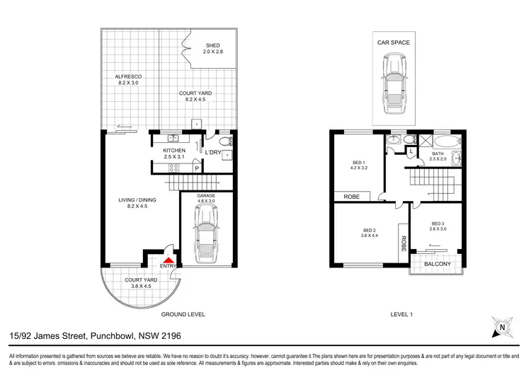Floorplan of Homely townhouse listing, 15/92 James Street, Punchbowl NSW 2196