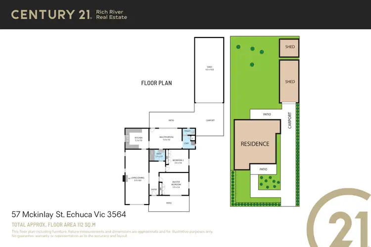 Floorplan of Homely house listing, 57 Mckinlay Street, Echuca VIC 3564