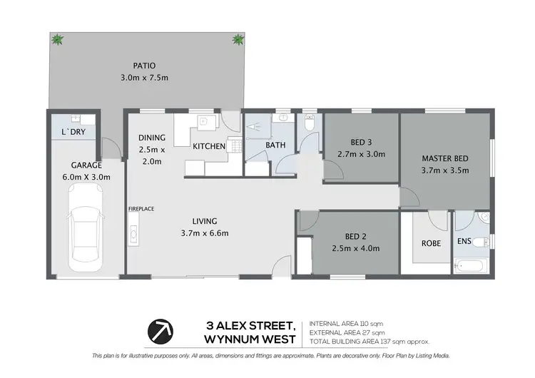 Floorplan of Homely house listing, 3 Alex Street, Wynnum West QLD 4178