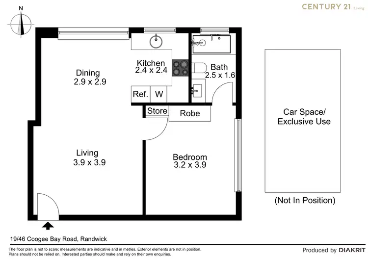Floorplan of Homely apartment listing, 19/46 Coogee Bay Road, Randwick NSW 2031