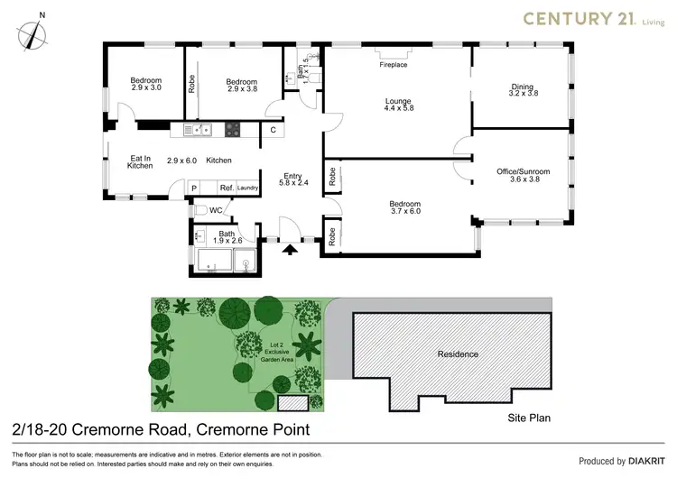 Floorplan of Homely apartment listing, 2/18-20 Cremorne Road, Cremorne Point NSW 2090