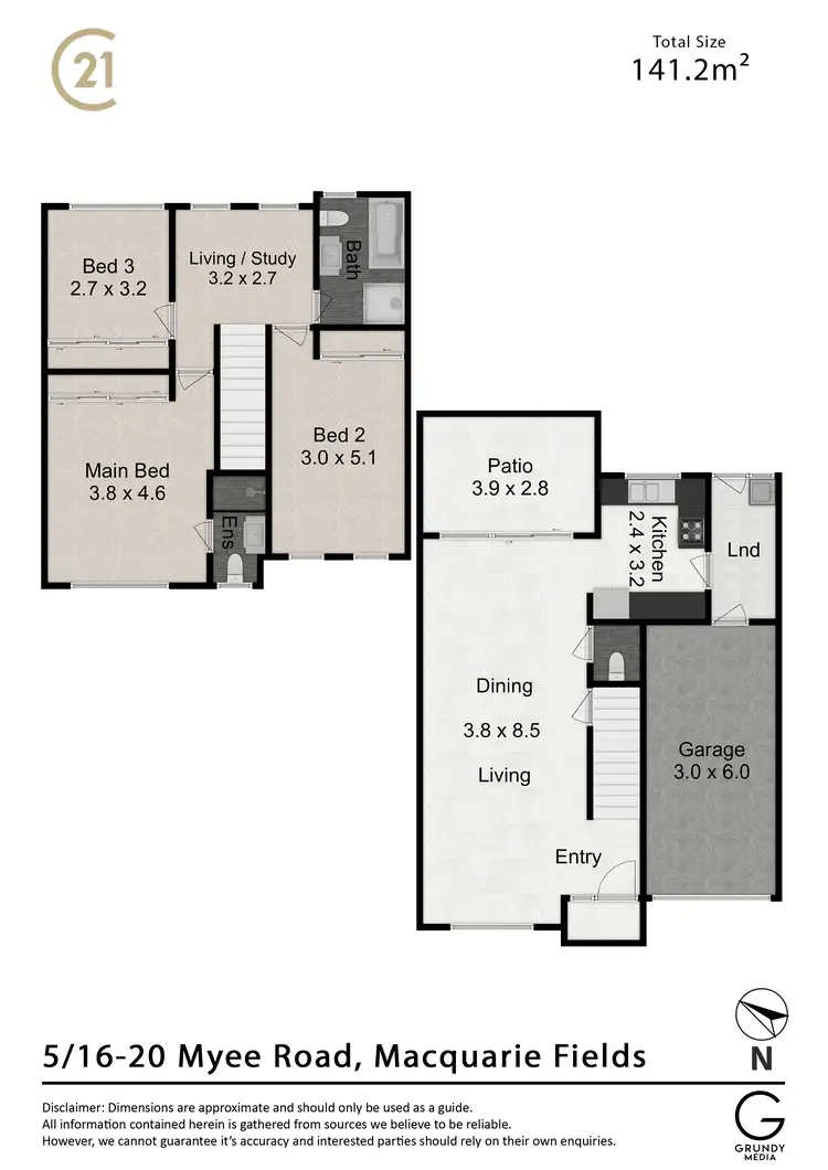 Floorplan of Homely townhouse listing, 5/16-20 Myee Road, Macquarie Fields NSW 2564