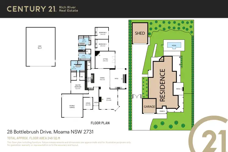 Floorplan of Homely house listing, 28 Bottlebrush Drive, Moama NSW 2731