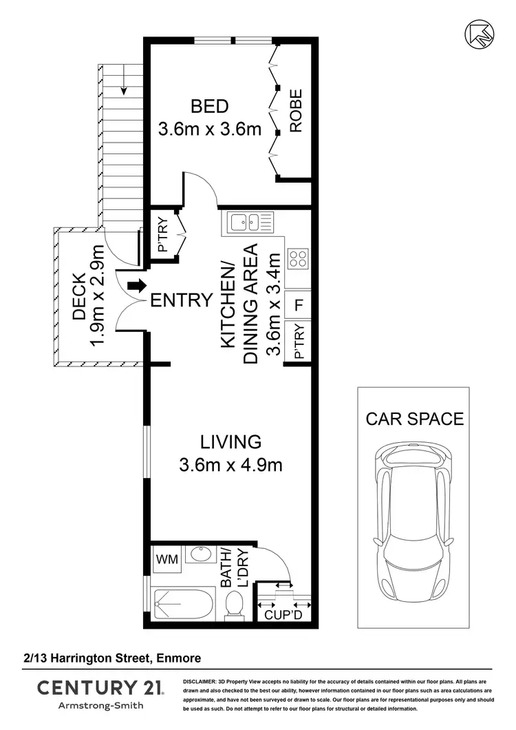Floorplan of Homely apartment listing, 2/13 Harrington Street, Enmore NSW 2042