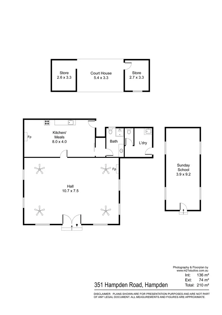 Floorplan of Homely house listing, 351 Hampden Road, Hampden SA 5374
