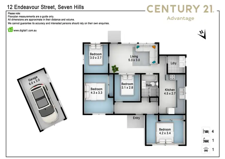 Floorplan of Homely house listing, 12 Endeavour Street, Seven Hills NSW 2147