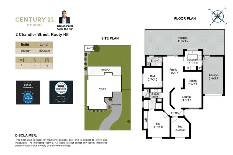 Floorplan of Homely house listing, 2 Chandler Street, Rooty Hill NSW 2766