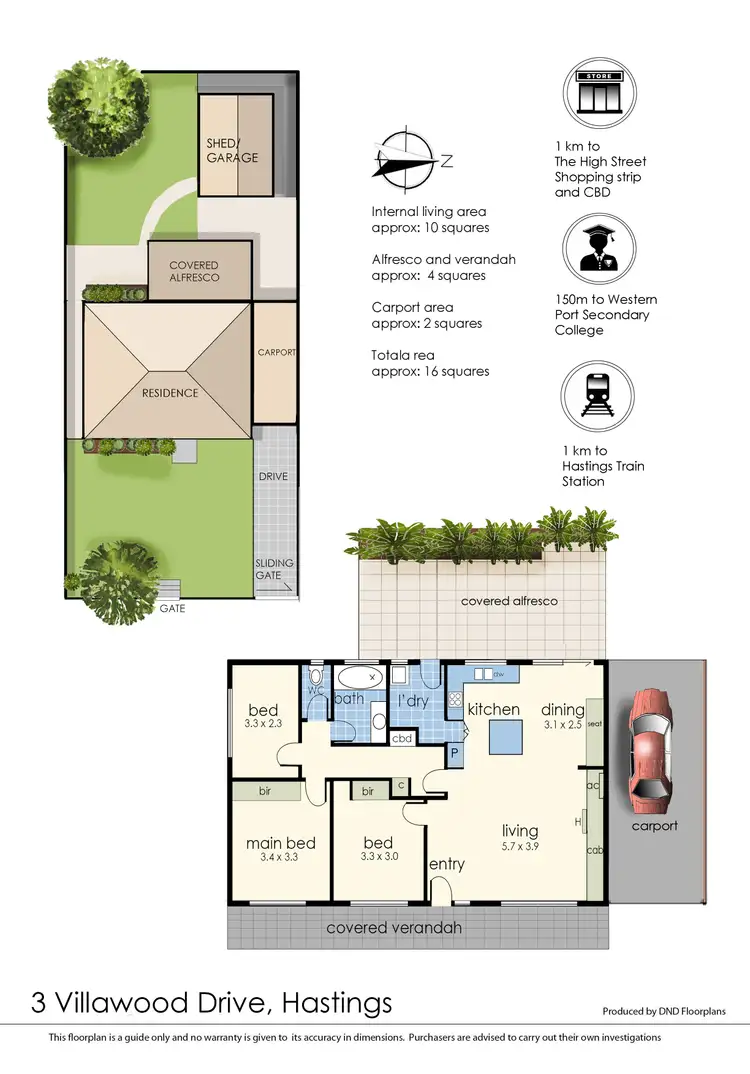 Floorplan of Homely house listing, 3 Villawood Drive, Hastings VIC 3915