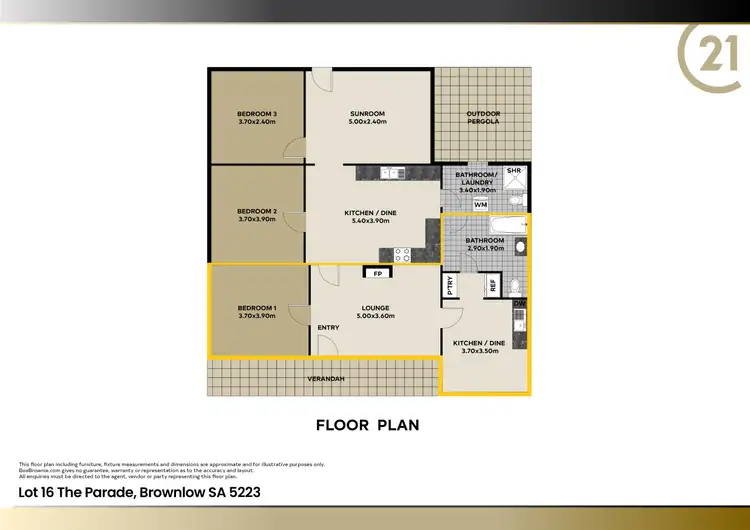 Floorplan of Homely house listing, 22 The Parade, Brownlow Ki SA 5223