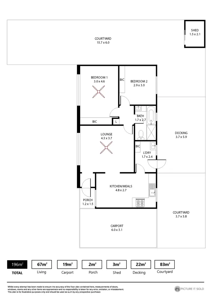 Floorplan of Homely unit listing, 3/193 Findon Road, Findon SA 5023